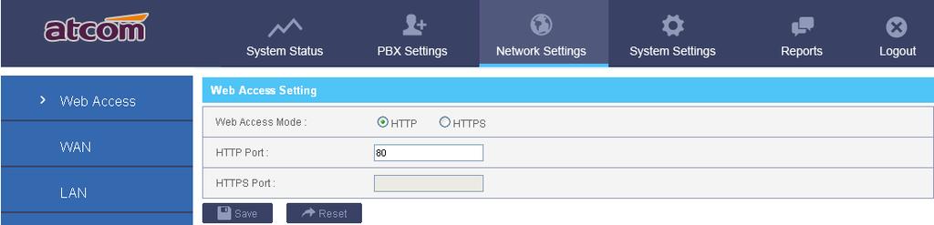 Make sure gateway is right set so that IPPBX can access Internet. 9. Network Settings Description of LAN, WAN and DHCP server settings can be found in Chapter 2.