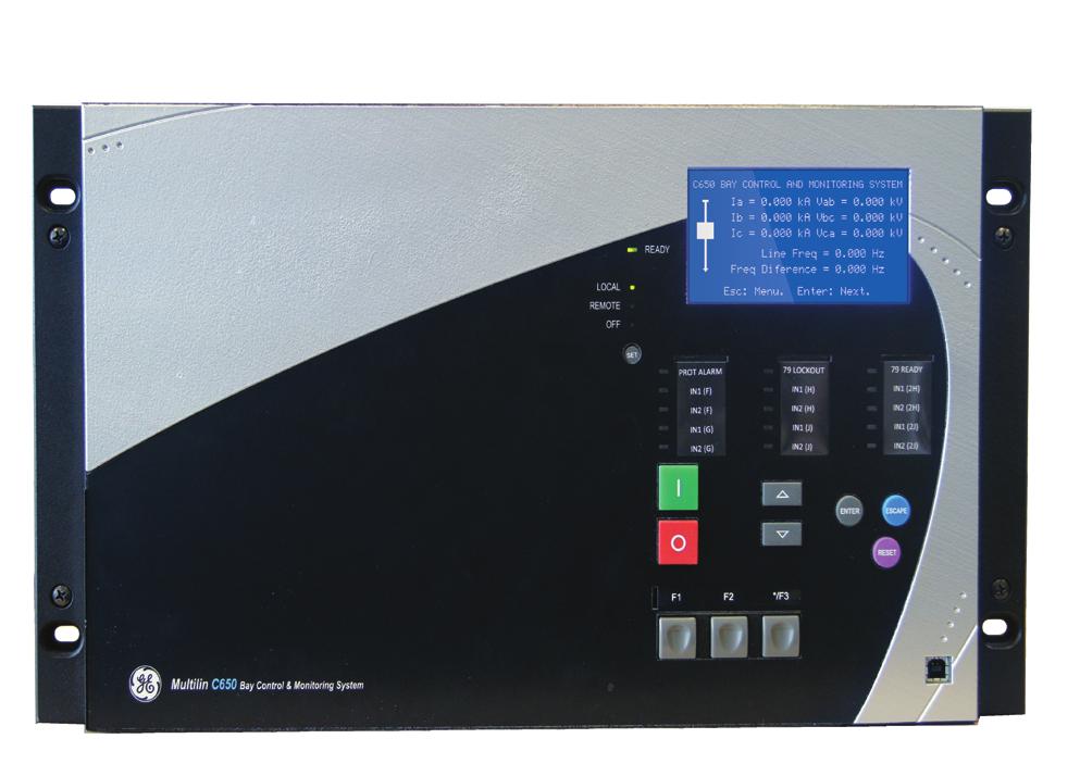 The C650 can incorporate (option N for the second position of the ordering code) a Graphical display with IEC Symbols.