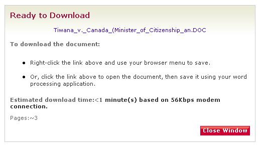 Downloading Documents Document delivery options may vary depending on the document you are downloading.. Click the Download icon from any search results page to open the Download Documents window.