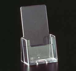 Poster & Sign Display Counter Standing Brochure Holders Cat : Poster & Sign Display DL Brochure Holder Holds DL brochures up to 104mm wide. Opening dimension 104 x 32mm.