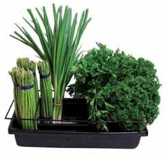 12 x 400 x 65mm DFD000461 Herb Tub (With Rack) Wire rack holds bunches of