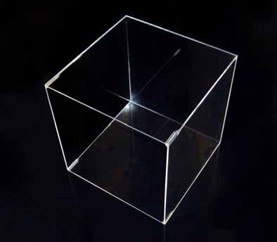 Product Merchandising Acrylic Display Display Cube 3mm clear acrylic cube with one
