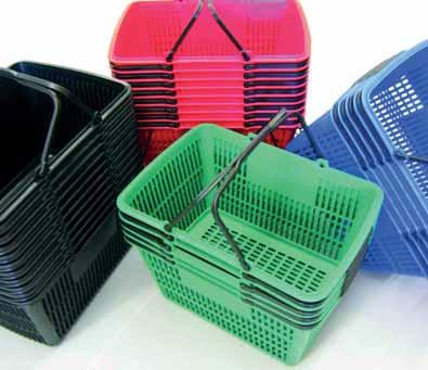 Retail Accessories Shopping Baskets Handy Basket Super strong plastic with reinforced rim and base. Tested to carry up to 100kg. 320 x 420 x 230mm.