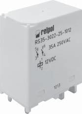 154 RS35, RS50 industrial relays for solar systems Contact data Number and type of contacts Contact material Rated / max. switching voltage Min. switching voltage Rated load Min.