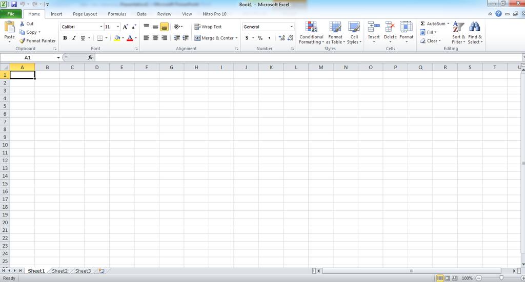 Interface of Excel Menu Bar Title Bar Formatting