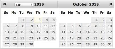 3-C. Make Recurring Request ML Schedules Make Recurring Request screen Monthly Calendar View to select Start Date C.