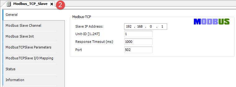 Available parameters are: Element Slave IP Address Unit-ID [1.