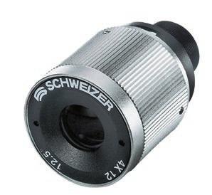 0, objective Ø 10 mm, silver black metal housing 931955 4 x 12 Magnification 4 x, field of view 12.