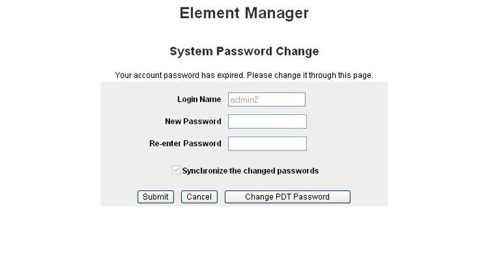 Communicating with the system Figure 10: Password Basic Parameters web page Figure 11: System password change Synchronize changed Passwords This option is selected by default and