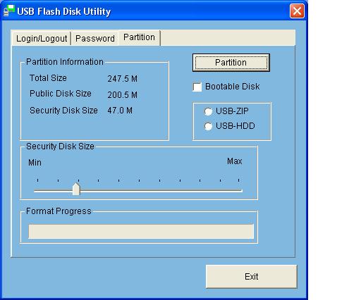4. Please click Finish to exit the installation. Partition Function 1.