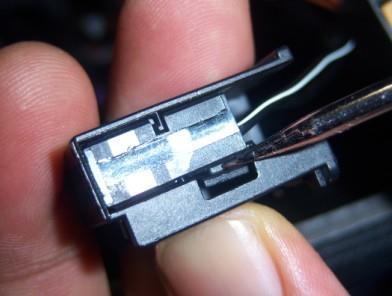 the indicated black connector