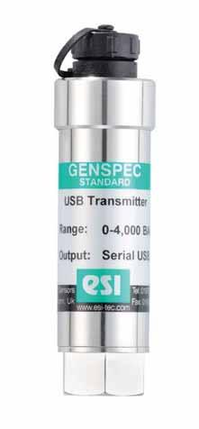 About the GS4200-USB 6. Price The ESI USB transducer is an extremely cost effective solution for monitoring and recording pressure data at substantially lower cost than a data logger. 7.