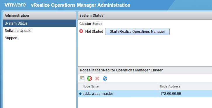 a. In the vrealize Operations Manager Initial Setup wizard, on the Getting Started screen, click Next. b.