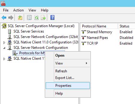 From the Start menu, launch the SQL Server Configuration Manager. a.