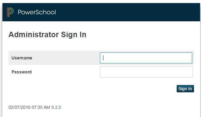 The administra-ve por-on of the PowerSchool sign- in page now has the same structure