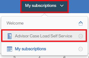 Manage Subscriptions Once you have subscribed to a report, the subscriptions can be edited or deleted. 1. Click the Personal Menu tab in the upper right corner. 2. Click My subscriptions. 3.