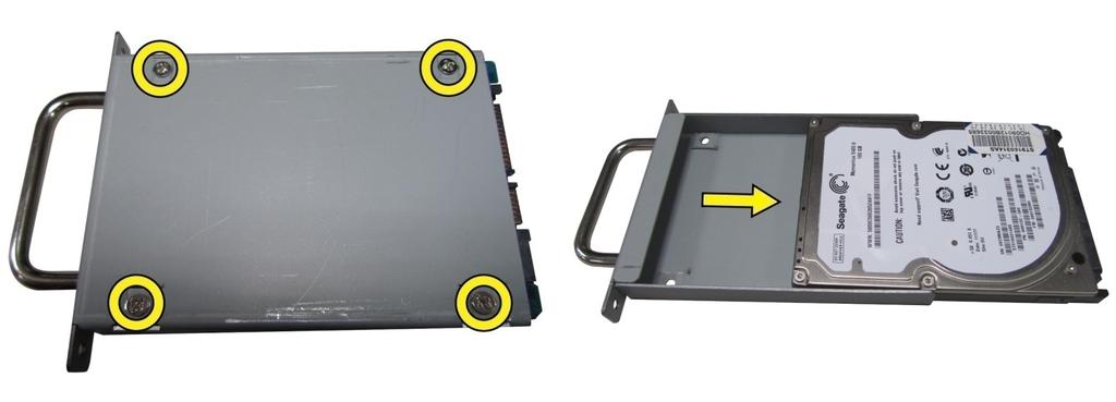Disconnect the HDD Cable and take out the HDD with HDD metal bracket. c.