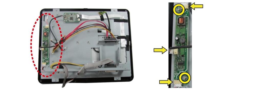 3-3 Replace the Inverter Board & Touch Board: 3-3-1 Replace the Inverter Board a.