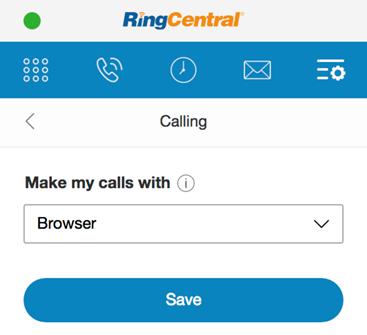RingCentral for Google UK User Guide Settings 13 Calling You have various options about how to make your calls.