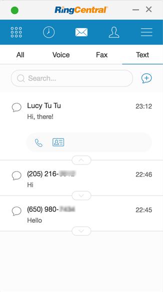 RingCentral for Google UK User Guide Messages 26 Text Message When you see a list of messages, the list displays the most recent message if the message is part of a conversation.