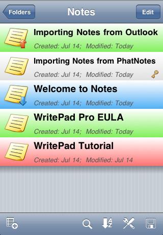 Using WritePad Notes Using WritePad Notes Use the Notes Folder to organize your notes.