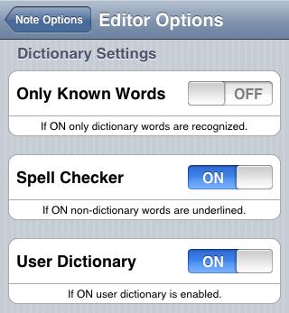 Using WritePad Editor Only Known Words - If ON, the recognition output will be limited only to the dictionary words.