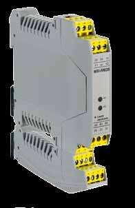 If you need contact extensions, e.g., for E-Stop relays or two-hand control units, the MSI-CM relay is the right choice.