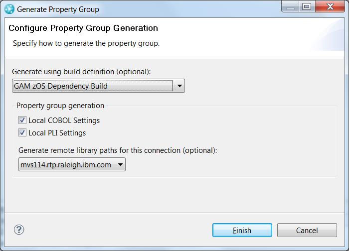 Create a Property Group Generate property groups for your project based on RTC build