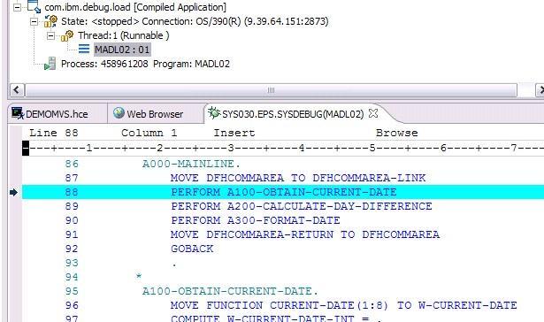 Debug Multiple Runtimes Use the cross-platform debugger to debug end-to-end systems as they execute in the runtime CICS Batch Java From the workstation: View executing source code Step through host