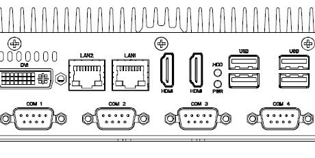 2.1.2 Serial port 3/4 connector (COM3/4) Signal PIN PIN Signal NDCD# 1 6