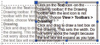 Figure 3: Text box in edit mode 4) Type or paste your text in the text box.