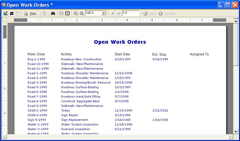 Report Layout Both table-style and form-style reports can be created.