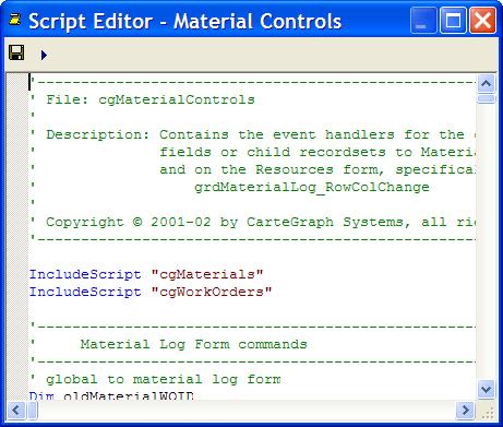 Scripts CarteGraph software has been coded using Microsoft Visual Basic Script.