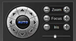 2.3 PTZ Control PTZ control: you can use eight directional keys to rotate front-end devices, and AUTO indicates auto-rotation.