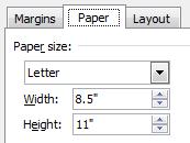 5. Select the Margin tab and set the margins according to the grad school guidelines. While 1.