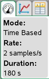 The Table View details box shows data set variable information. Data Collection Settings Change the Data-Collection Mode 1.