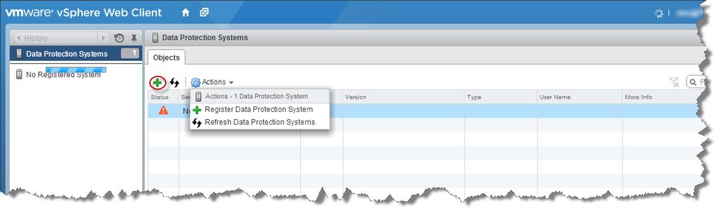 Managing AppSync Data Protection with VSI Figure 33 Adding a data protection system 3.