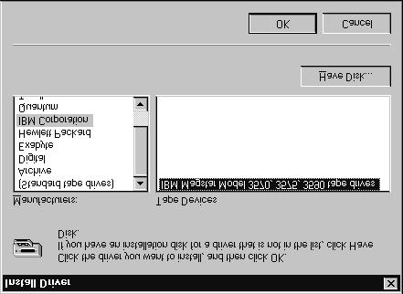 Windows Device Driver Figure 21. Install Driver Menu 9. If you installed the Device Driver System Files component in step 4 on page 194, Windows NT might ask the question shown in Figure 22.