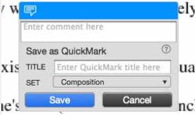 Note: QuickMark comments that are not added to a set will be located within All in the QuickMark manager 5.