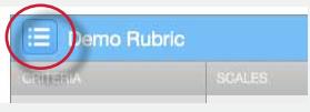 2. Click on the Rubric Manager icon 3.