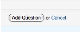 5. Click on the Add Question button to add the Scale question to the PeerMark assignment