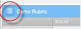 3. Click on the rubric list icon 4. Select Create new rubric from the drop down menu 5.