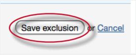 4. Once a student is selected, click on Save exclusion to exclude the student from the review Student pairs or exclusions can be edited or deleted up until a student has begun a review which will