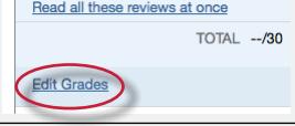 Editing review grades within the PeerMark inbox 1.