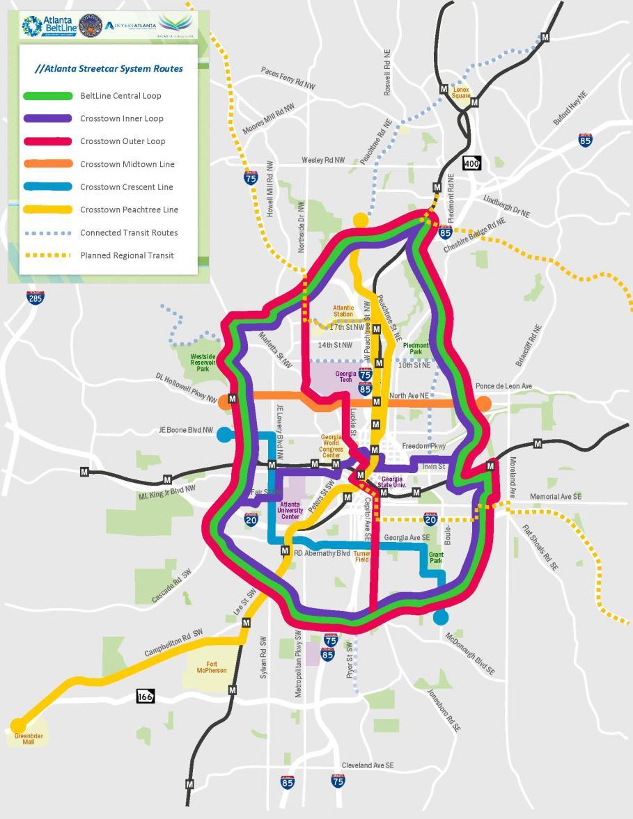 // Transit System Planning Expands on the Atlanta Streetcar starter line 22