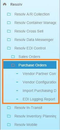 Purchase Orders Import Purchasing Delivery Notice 856 This import function will take the processed EDI inbound ASN data (now in an XML format) that the trading partner has provided and update open PO
