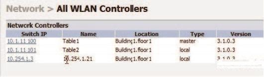 on which switch can you create a vlan? A. Controller 10.1.11.100 only B. Controller 10.1.11.101 and 10.254.1.3 only C. All three Controllers D.