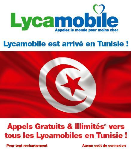 Lycamobile Tunisia Lycamobile Tunisia launched in October 2015 on the Tunisie Telecom network one of the biggest networks in Tunisia.