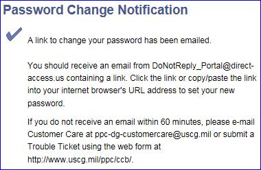 Forgot Password, Continued 2 The Forgot My Password page will display. Enter your User ID and click Continue. 3 If your email has not been set up, the following message will display.