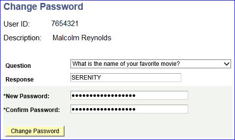 Forgot Password, Continued 7 You will be prompted to change your password.